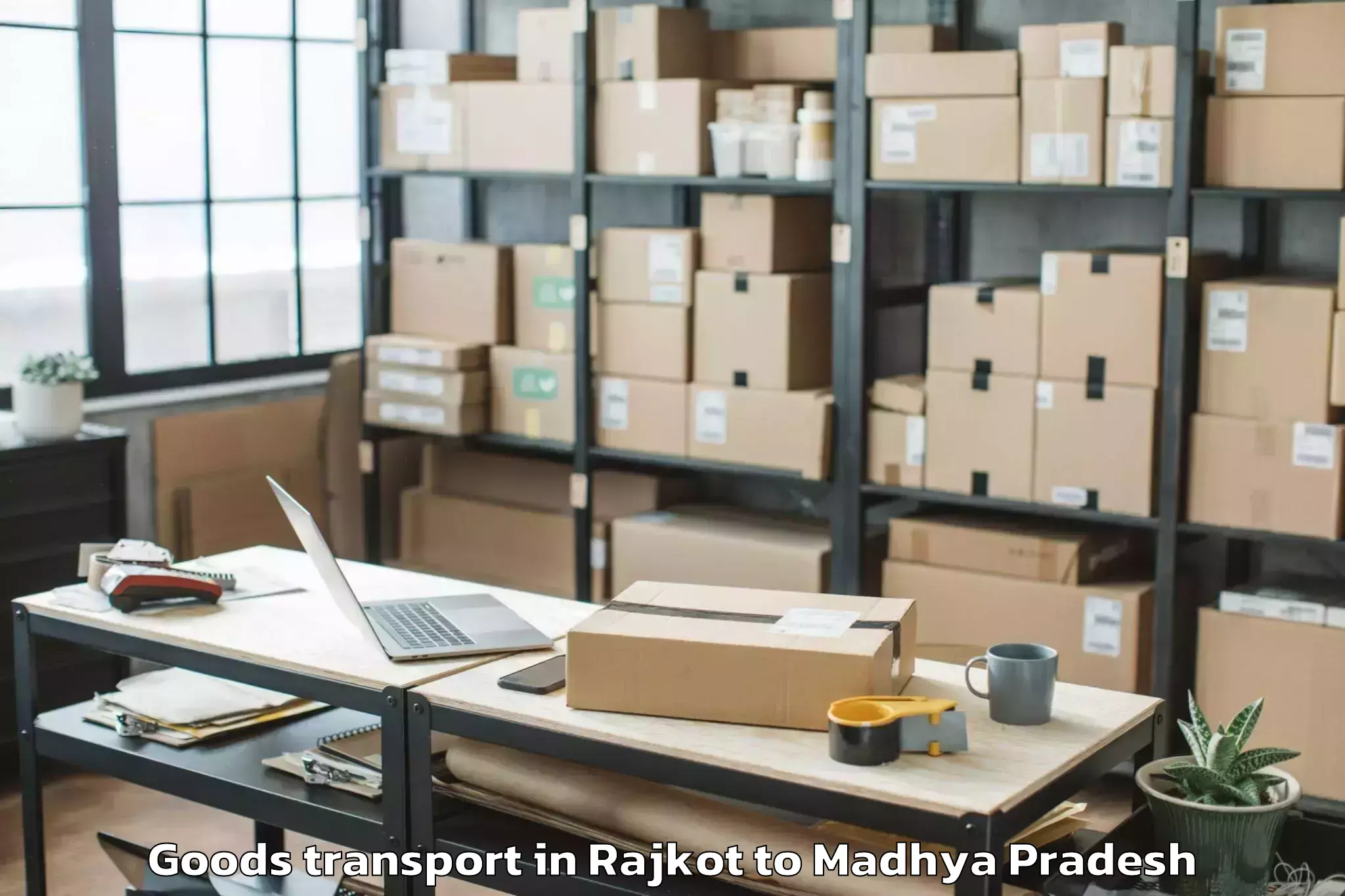 Rajkot to Buxwaha Goods Transport Booking